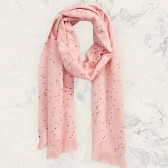 NWT Bundle Confetti Multi Pink Scarf and BP. Head Wrap- One Size - Pink /Burgund - Picture 1 of 2